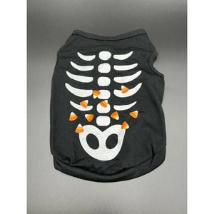 Cute Dog Candy Corn Skeleton Vest T-Shirt Pet Clothes Puppy & Cat Apparel